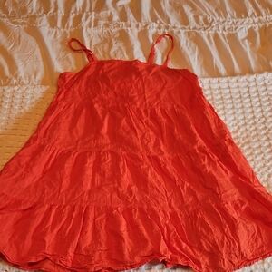 Old Navy Bright Orange Dress With Pockets Size Medium